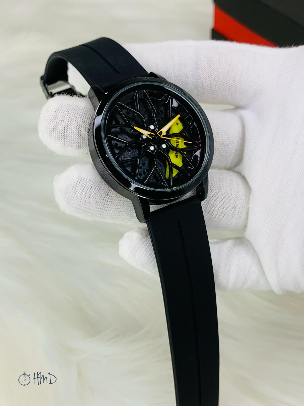 Rotating Rim Sports Watch – Premium Alloy Design | Automatic Wheel Movement