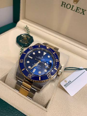 Rolex Submariner Watch Dual Tone Blue Dial